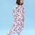 Pink & berry floral & abstract printed linen dhoti jumpsuit mother daughter matching combo