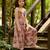 Pink hand printed linen palazzo jumpsuit mother daughter matching combo