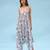 Iceberg blue striped linen palazzo jumpsuit mother daughter matching combo