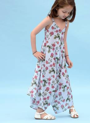 Iceberg blue striped linen palazzo jumpsuit mother daughter matching combo 3