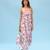 Pink & berry striped linen palazzo jumpsuit mother daughter matching combo