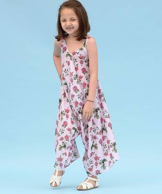 Pink & berry striped linen palazzo jumpsuit mother daughter matching combo 3