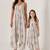 Pista green abstract & floral printed cotton palazzo jumpsuit mother daughter matching combo