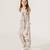 Pista green abstract & floral printed cotton palazzo jumpsuit mother daughter matching combo
