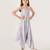 Slate grey abstract & floral printed cotton palazzo jumpsuit mother daughter matching combo