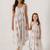 Pista green striped cotton palazzo jumpsuit mother daughter matching combo