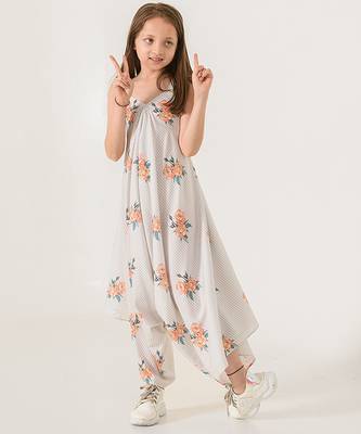 Pista green striped cotton palazzo jumpsuit mother daughter matching combo 3
