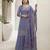 Lavender viscose semi stitched suit with embroidery & sequence work
