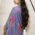Lavender viscose semi stitched suit with embroidery & sequence work