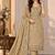 Beige chiffon semi stitched suit with embroidery & sequence work