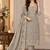 Grey chiffon semi stitched suit with embroidery & sequence work