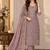 Mauve chiffon semi stitched suit with embroidery & sequence work