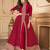 Rani georgette semi stitched suit with embroidery & stone work