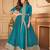 Sky georgette semi stitched suit with embroidery & stone work