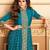 Sky georgette semi stitched suit with embroidery & stone work