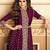 Wine georgette semi stitched suit with embroidery & stone work