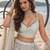 WHITE NET THREAD WITH ZARI AND SEQUIN WORK FESTIVE LEHENGA CHOLI