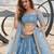 MINT BLUE BEATS EMBROIDERY WITH THREADAND SEQUIN WORK FESTIVE LEHENGA CHOLI