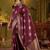 Maroon woven design silk blend designer kanjeevaram saree