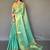 Teal teal woven design tissue sarees