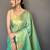 Teal teal woven design tissue sarees