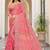 Pink woven design zari art silk fusion banarasi saree