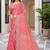 Pink woven design zari art silk fusion banarasi saree