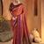 Rust woven design silk blend designer kanjeevaram saree