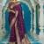 Purple woven design silk blend designer banarasi saree
