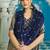 Navy blue woven design zari silk blend designer banarasi saree
