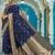 Navy blue woven design zari silk blend designer banarasi saree