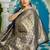 Navy blue woven design zari silk blend designer banarasi saree