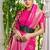 Pink woven design zari silk blend designer kanjeevaram saree