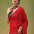 Red zari tissue saree