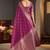 Purple woven design zari silk blend designer banarasi saree