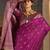 Purple woven design zari silk blend designer banarasi saree