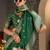 Green woven design zari silk blend designer banarasi saree