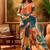 Multicolor women pure linen saree