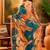 Multicolor women pure linen saree