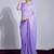Lavender women georgette sequance work  saree with unstithced blouse piece