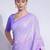 Lavender women georgette sequance work  saree with unstithced blouse piece