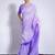 Lavender women georgette sequance work  saree with unstithced blouse piece