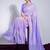Lavender women georgette sequance work  saree with unstithced blouse piece