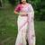 White ethnic motifs zari muga saree with blouse piece