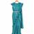 Teal girls net banarasi saree