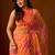 Multicolor leheriya pure chiffon saree