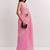Pink paisley embroidered satin saree