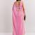 Pink paisley embroidered satin saree