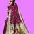 Purple purple paithani woven design saree and has a zari border blouse piece