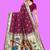 Purple purple paithani woven design saree and has a zari border blouse piece